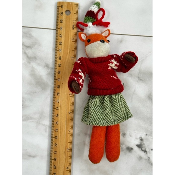 Target 2017 Set of 4 Wool Felt Christmas Ornaments Woodland Critters Fox Mouse - Picture 5 of 7